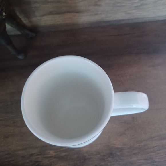 Indigo Cursive Ceramic Monogram  "M" Initial Coffee Tea Mug Cup - Picture 6 of 9